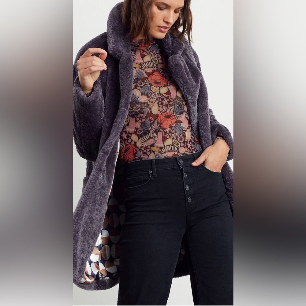 Maeve Lisanne Faux Fur Coat